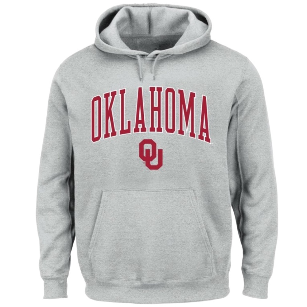 NCAA Oklahoma Sooners Men's Big & Tall
Gray Hoodie - 3XLT NEW